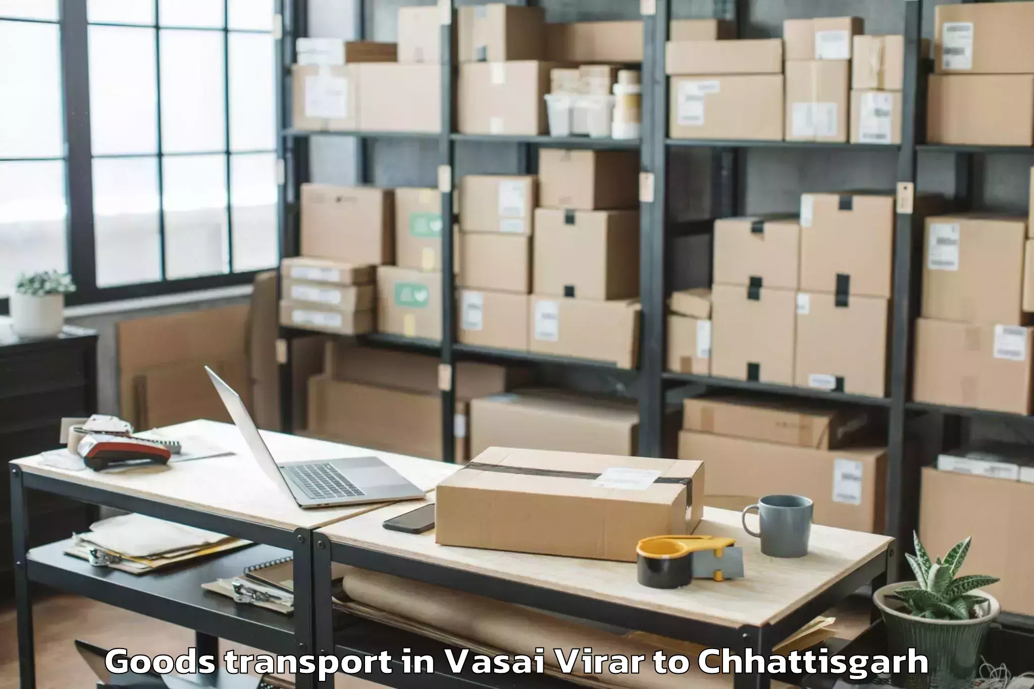 Book Vasai Virar to Mungeli Goods Transport Online